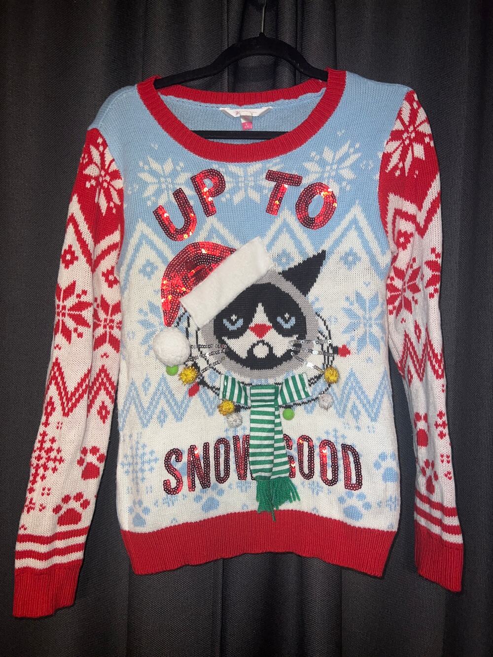 Ugly Christmas Sweater Xmas Size Small Cat